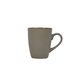 Minimalist Grey Ceramic Mug with Cross Pattern