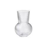 Sleek Round Base Long Neck Glass Vase