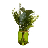 Realistic Artificial Green Plant with Vase