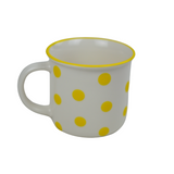 Polka Dots in Yellow Ceramic Mug