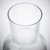 Sleek Round Base Long Neck Glass Vase