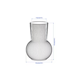 Sleek Round Base Long Neck Glass Vase