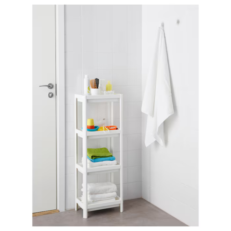 Durable Plastic 4-Shelf Stand for Storage and Organization