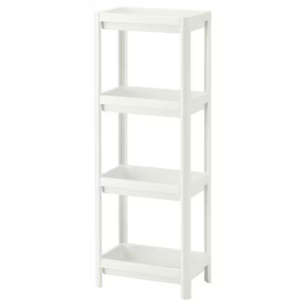 Durable Plastic 4-Shelf Stand for Storage and Organization